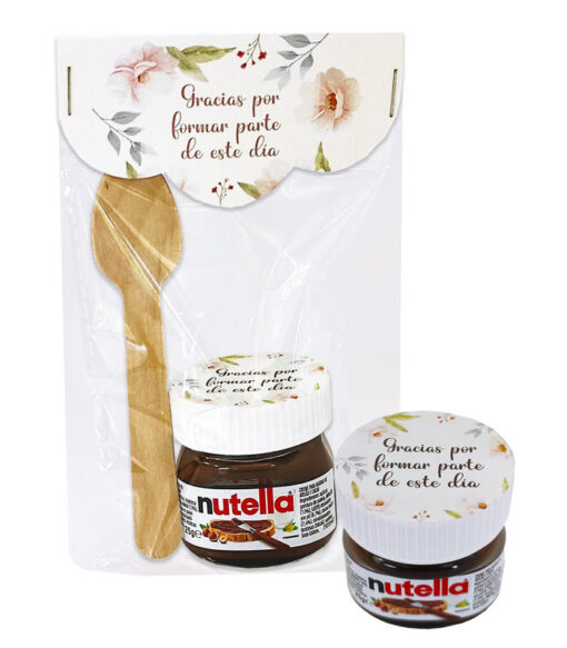 pack boda nutella y cuchara