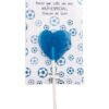 piruleta corazon azul en carton balones